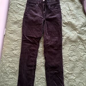 LOFT Women's Black Velvet Jeans